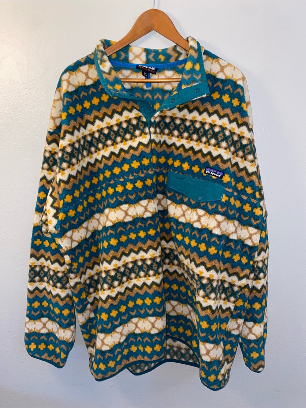 Patagonia Synchilla Discontinued Fleece Pullover Cliff Arbor Green Mens XXL